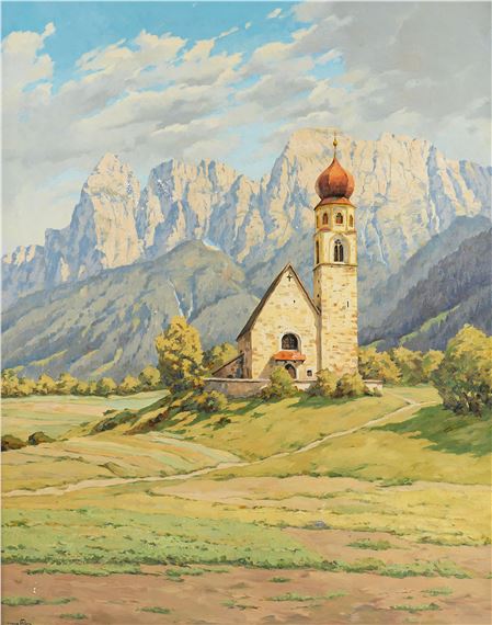Hans Figura | St. Konstantin am Ritten mit dem Schlern | MutualArt