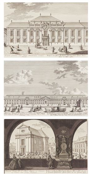 Prospect des Hoch-Gräfflichen Schönbornischen Somer-Palais, hinter der Alster Gassen - Salomon Kleiner