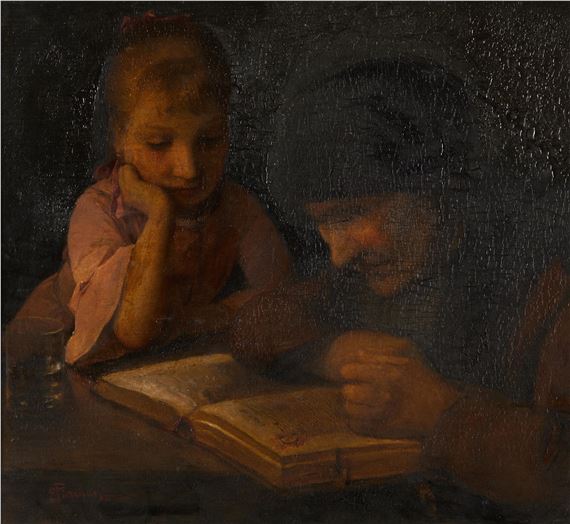 Die Lesestunde - Emil Pirchan the Elder