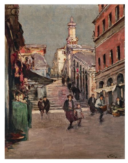 Venedig, Partie an der Rialtobrücke - Alfred Edler von Pflügl