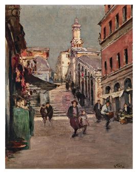 Venedig, Partie an der Rialtobrücke - Alfred Edler von Pflügl