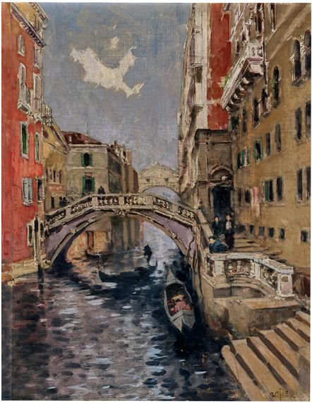 Venedig, Ponte dei Sospiri by Alfred Edler von Pflügl, 1863-1929