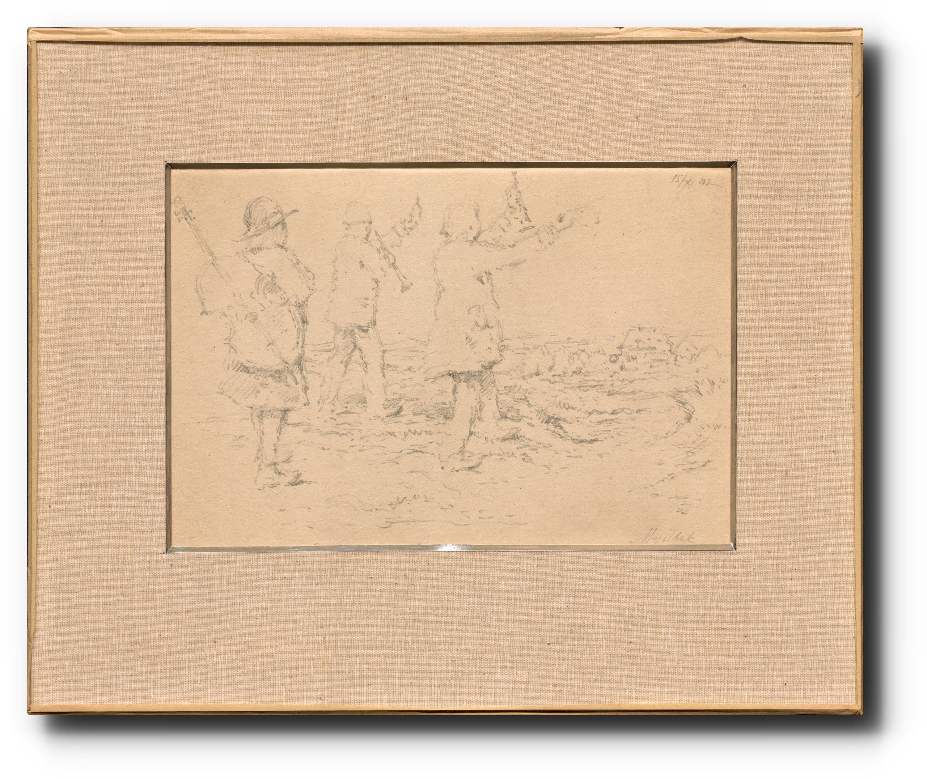 Artwork by Josef Václav Myslbek, Muzikanti, Made of drawing