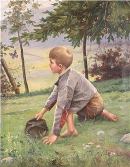 Knabe mit Hut - Josef Süss