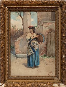 Donna con Tammorra - Edouardo Vitali