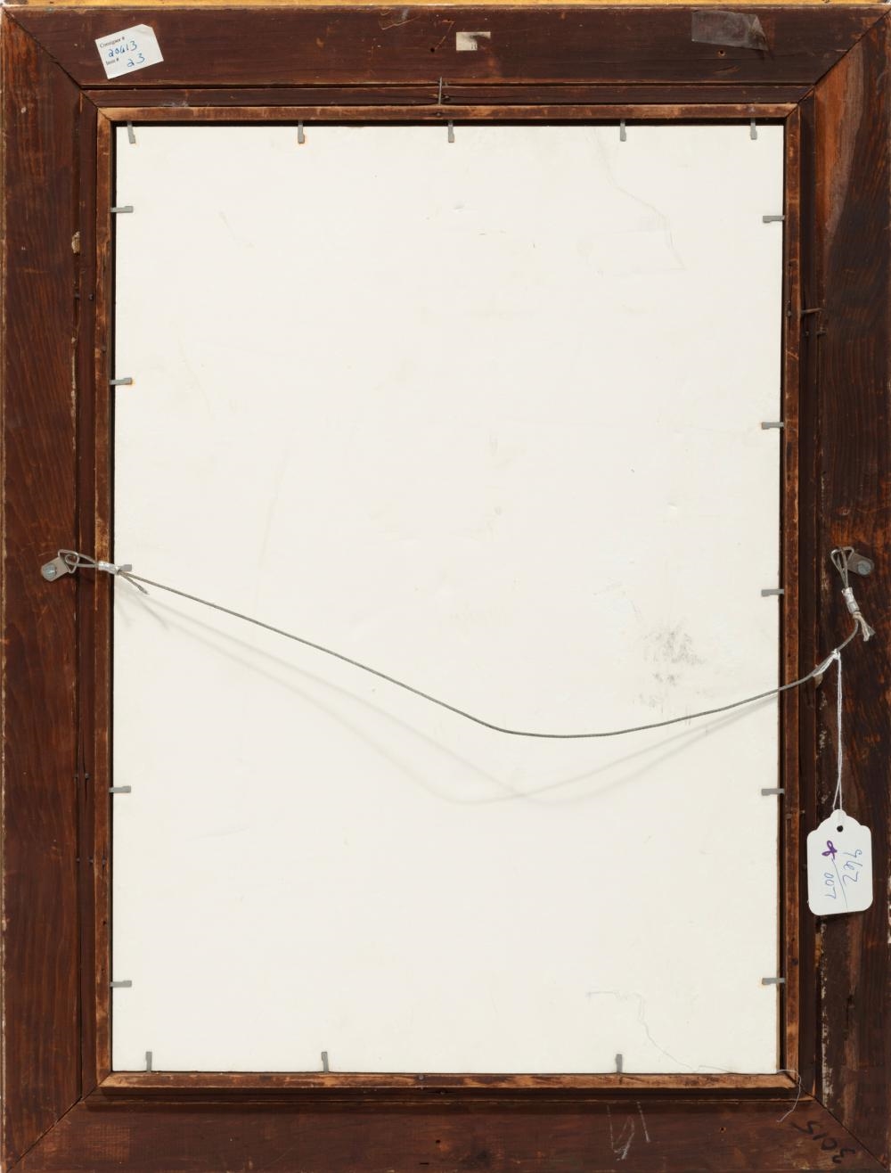 Artwork by Edouardo Vitali, Donna con Tammorra, Made of watercolor on paper laid on board