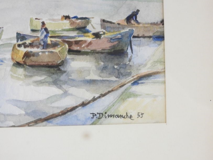 Artwork by Pierre Jean Dimanche, Port, Made of Watercolor