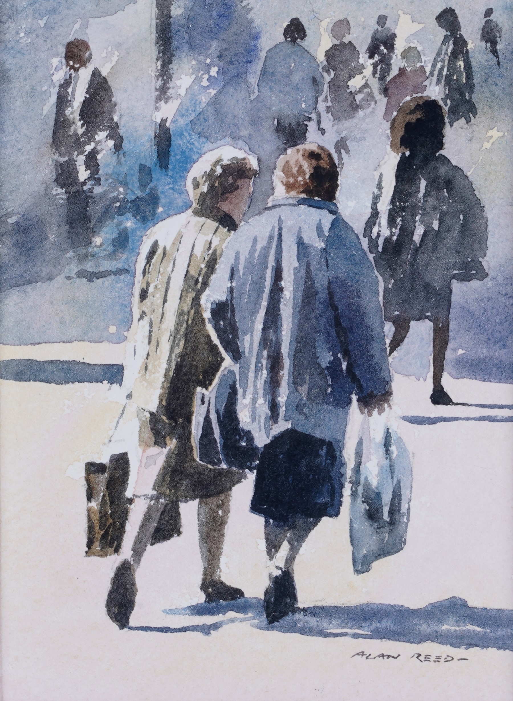 Alan Reed | Alan Reed - A trip to the shops | watercolour | MutualArt