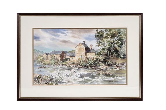 Ronald Lambert Moore - Thrum Mill, Rothbury | watercolour by Ronald Lambert Moore