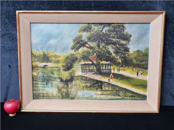 A large original 'Lauri Duffy' oil on board painting - Lauri Duffy