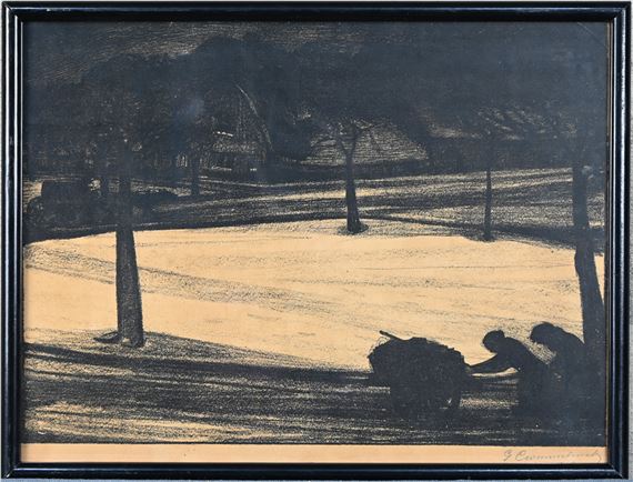 Somber winterlandschap - Gustaaf Crommelynck