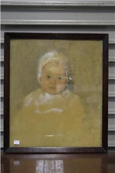 Pastel of a baby - Florence Rodway