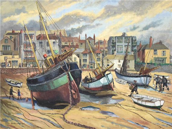 ST IVES AT LOW TIDE - Gwen Whicker