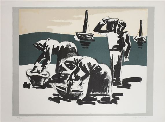 The Cockle Gatherers by Josef Herman, 1974