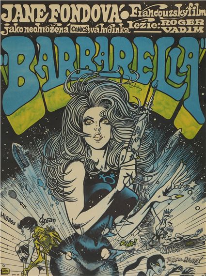 A Czech 'Barbarella' poster by Kaja Saudek, 1971