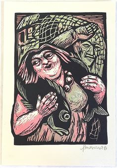 Dame mit Fisch - Gertrud Boernieck