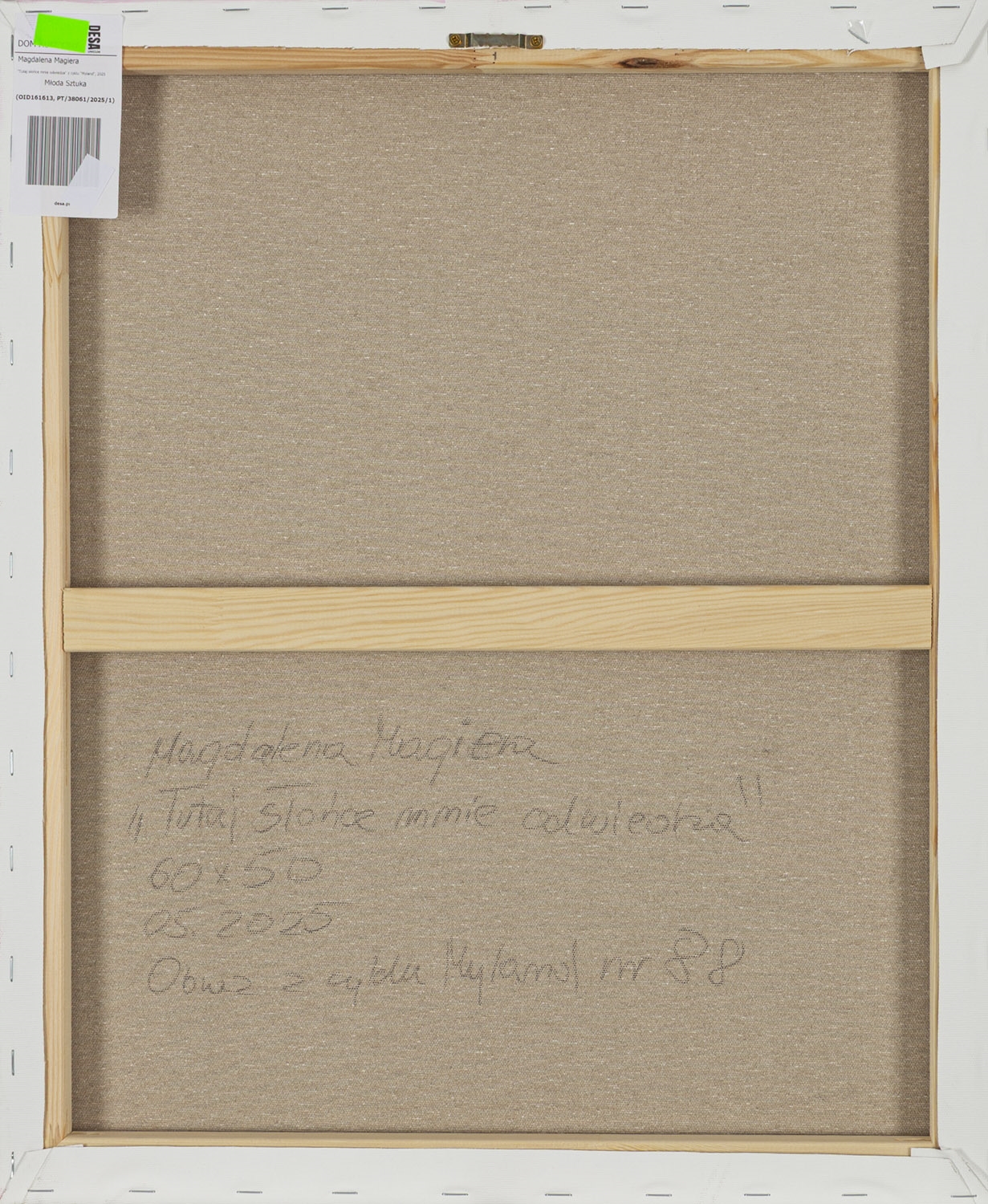 Artwork by Magdalena Magiera, Here the sun visits me from the "Myland" series, Made of acrylic, pastel