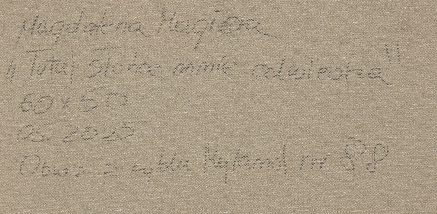 Artwork by Magdalena Magiera, Here the sun visits me from the "Myland" series, Made of acrylic, pastel