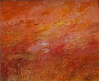 Untitled, Abstract composition in orange - George Gray