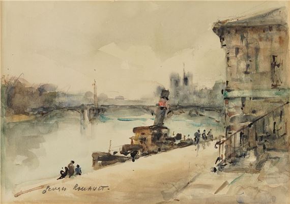 Georges Dominique Roualt | Steamer on the quayside | MutualArt
