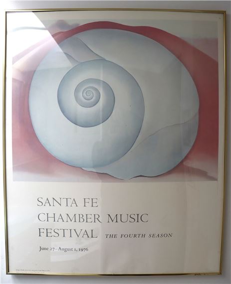 White Shell with Red Santa Fe Chamber Music Festival 1976 Poster by Georgia O'Keeffe, 1976