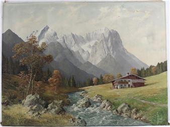 Hütte in den Alpen - Fritz Meyer