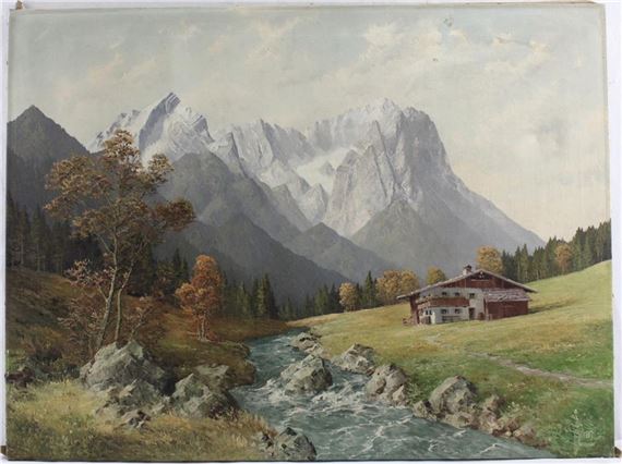 Hütte in den Alpen - Fritz Meyer