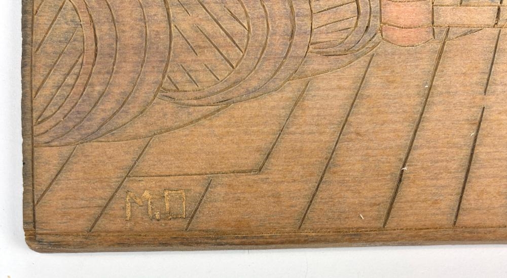 Artwork by Ora Inge Maxim, Fishing Boats Concarneau, Made of White-line printing block