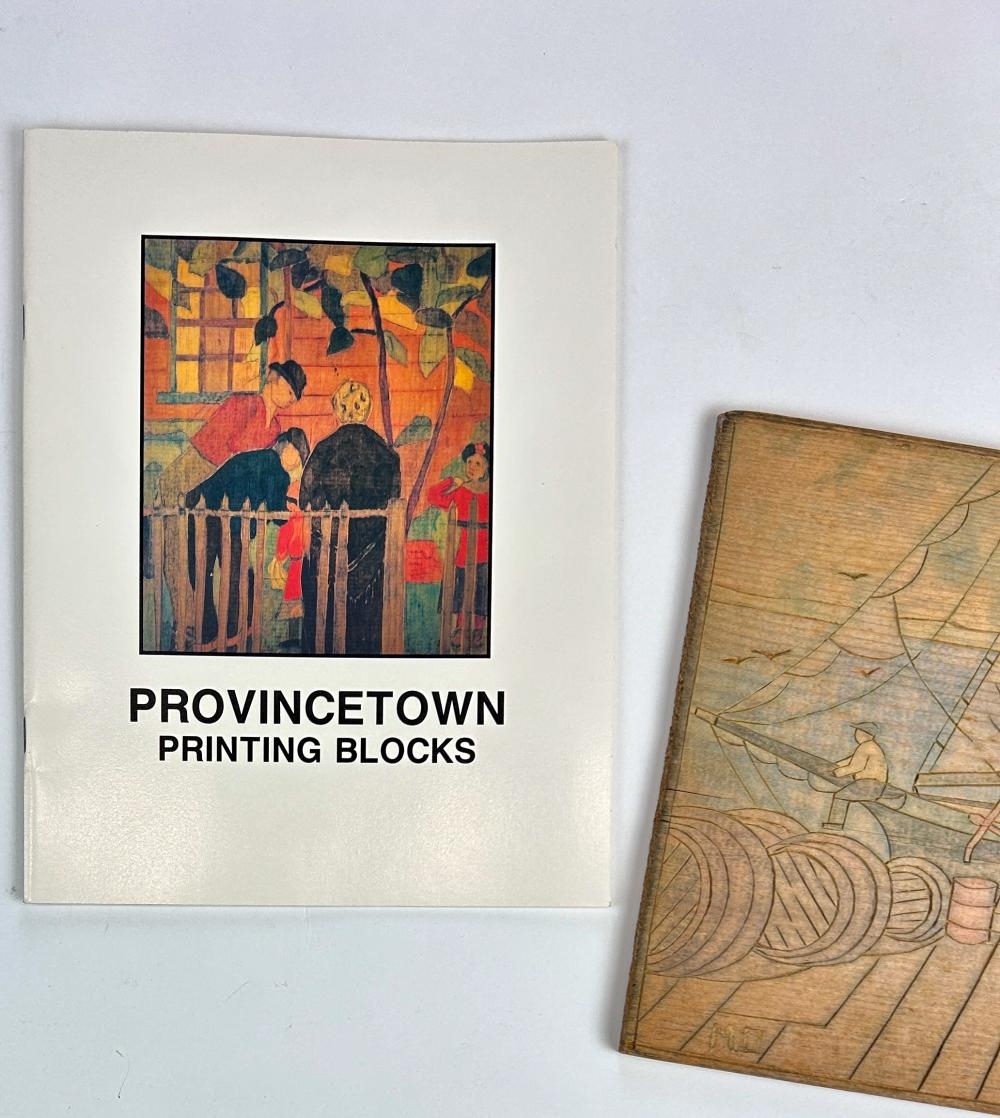 Artwork by Ora Inge Maxim, Fishing Boats Concarneau, Made of White-line printing block