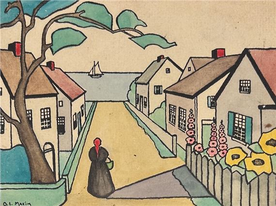 Hollyhock Lane, Provincetown - Ora Inge Maxim
