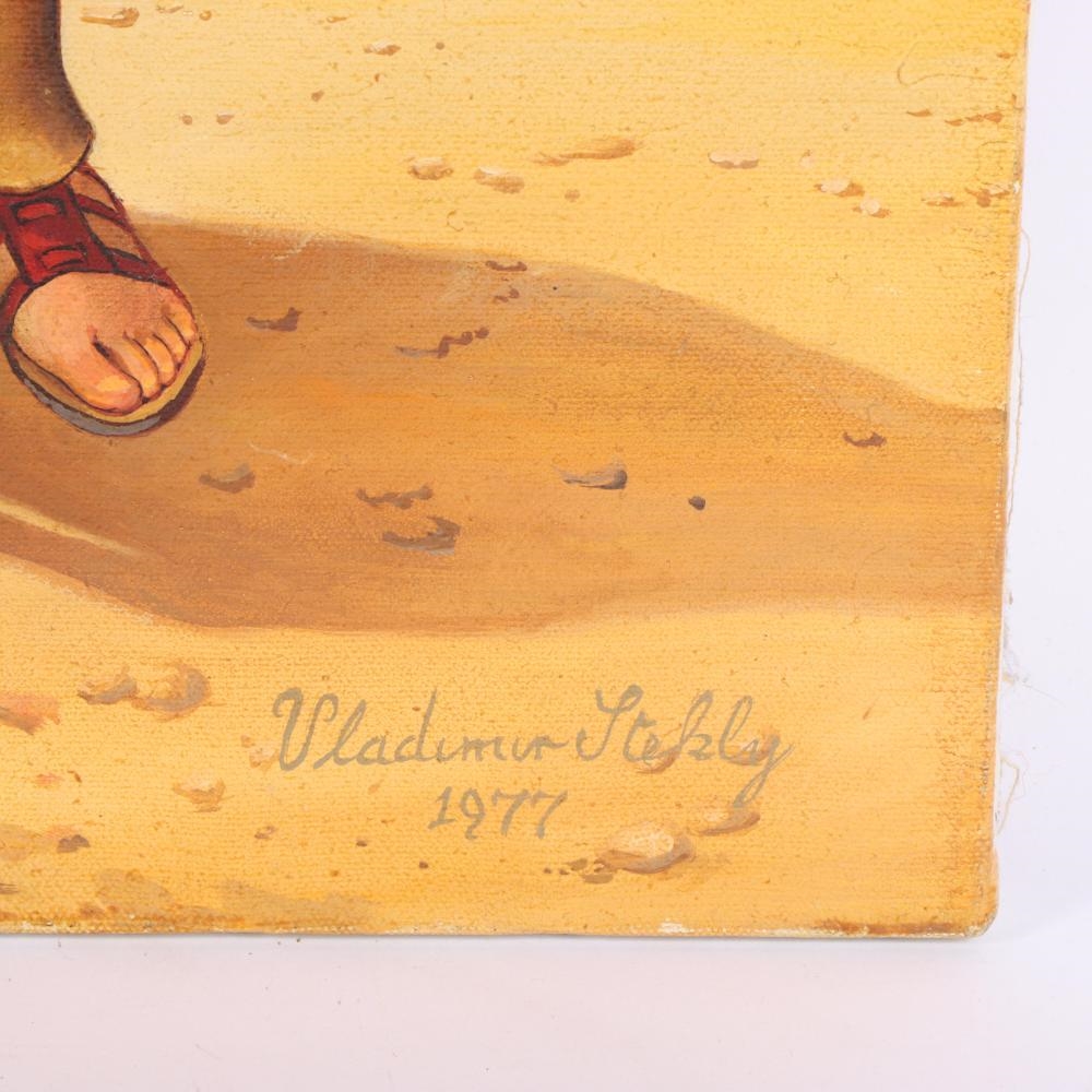 Artwork by Vladimir Stekly, Roman Gladiator, Made of oil on canvas