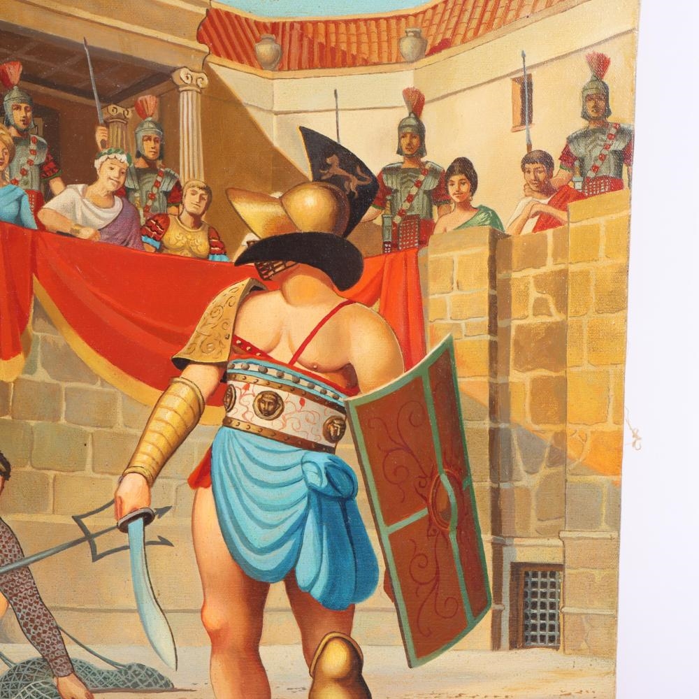 Artwork by Vladimir Stekly, Roman Gladiator, Made of oil on canvas