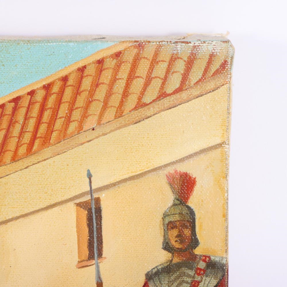 Artwork by Vladimir Stekly, Roman Gladiator, Made of oil on canvas