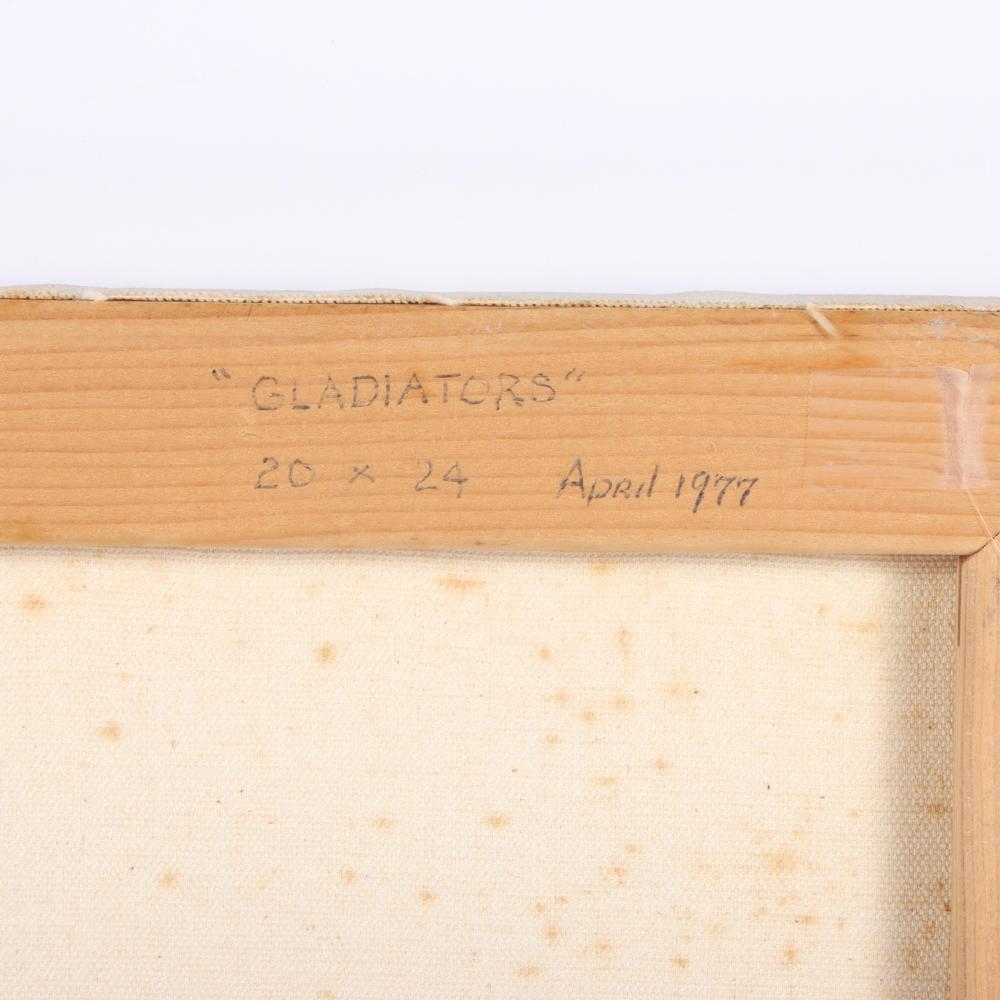 Artwork by Vladimir Stekly, Roman Gladiator, Made of oil on canvas