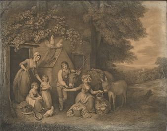 Saturday Evening; Two Favourite Chickens Going to Market, - William Redmore Bigg