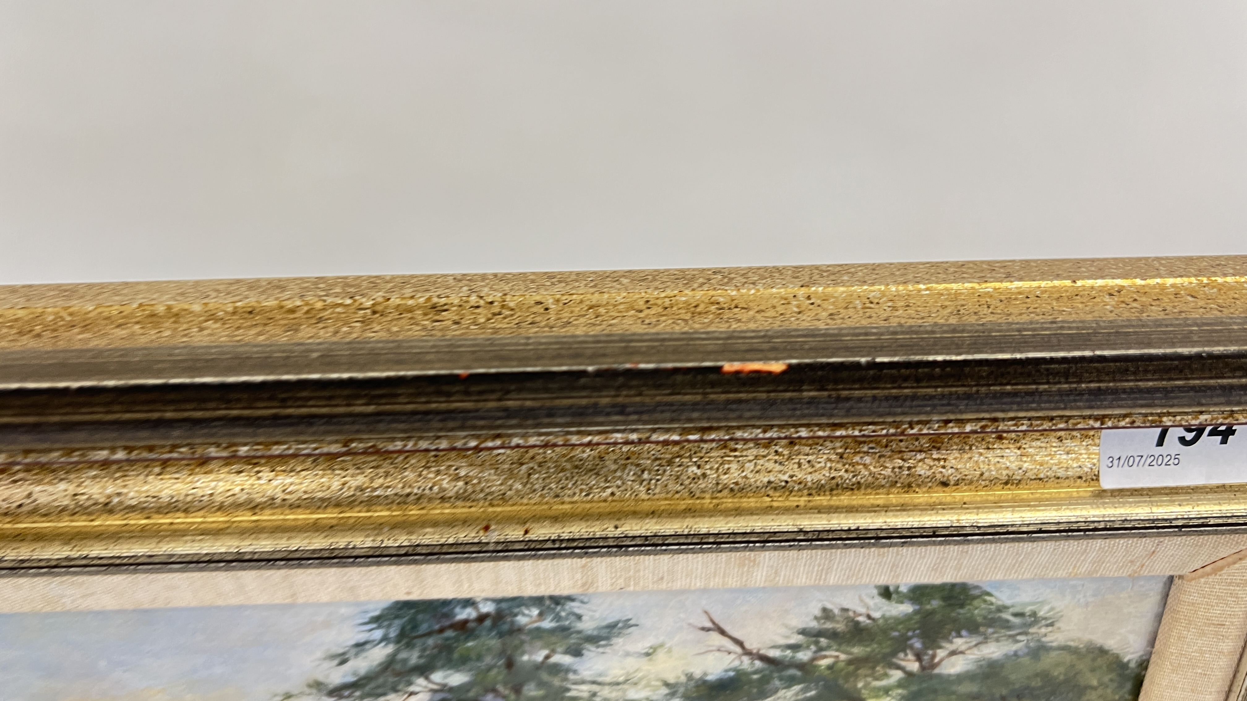 Artwork by Mig Hurley, AN OIL PAINTING 'NORFOLK PINES' BY MIG HURLEY (INCLUDING FRAME W 62 X H 48CM, Made of OIL PAINTING