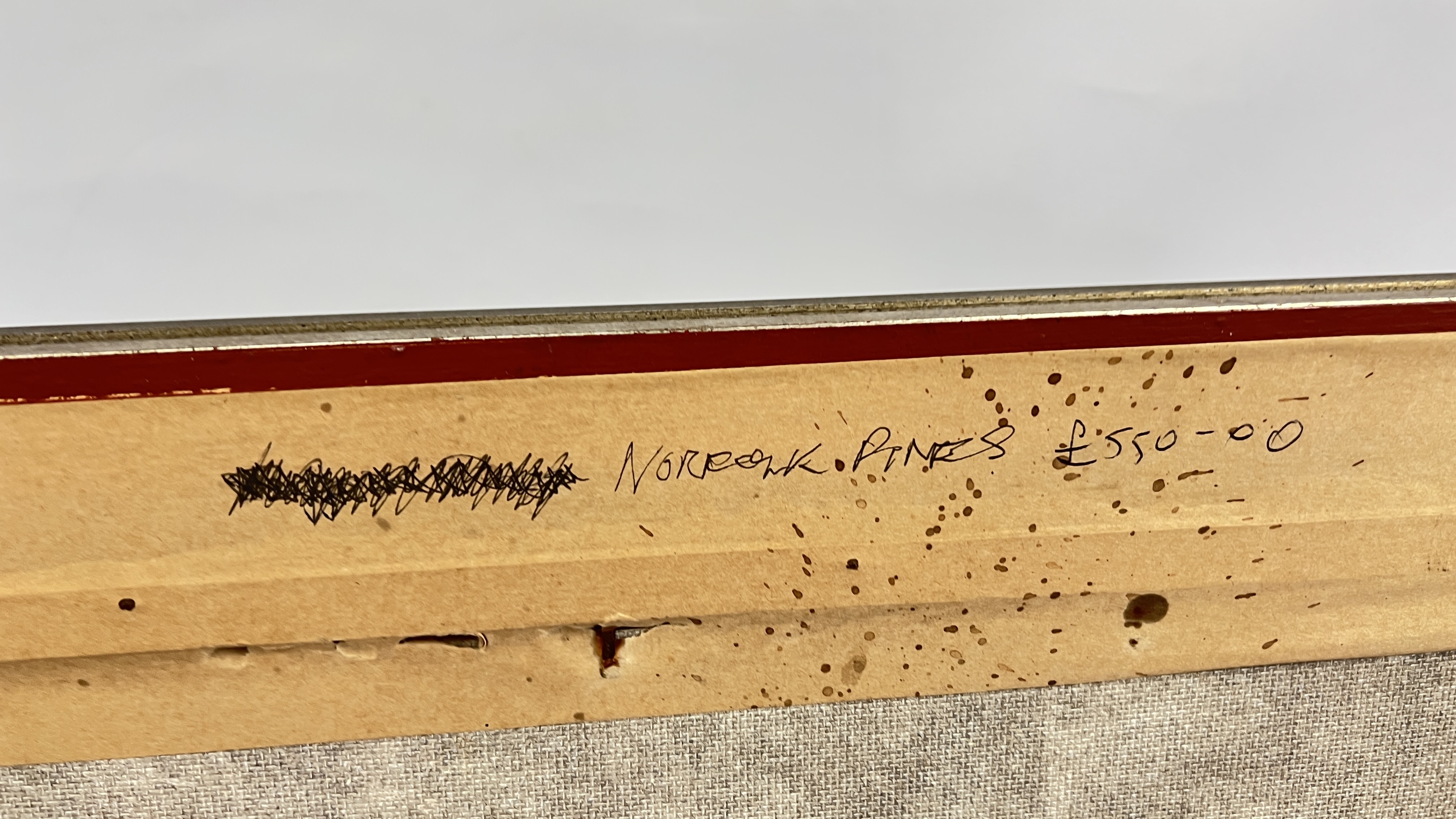 Artwork by Mig Hurley, AN OIL PAINTING 'NORFOLK PINES' BY MIG HURLEY (INCLUDING FRAME W 62 X H 48CM, Made of OIL PAINTING