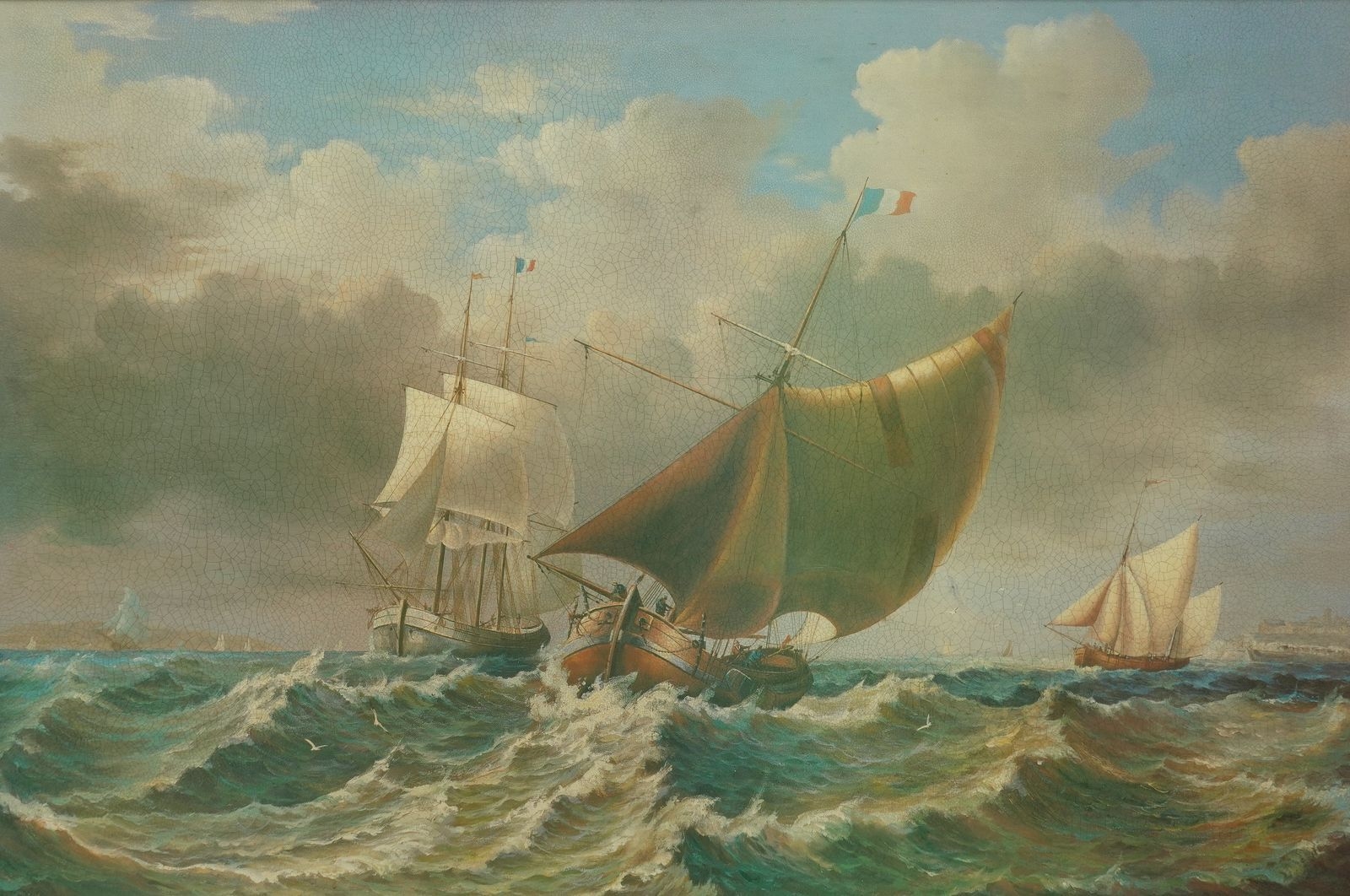 George Napier | Ships in choppy waters | MutualArt