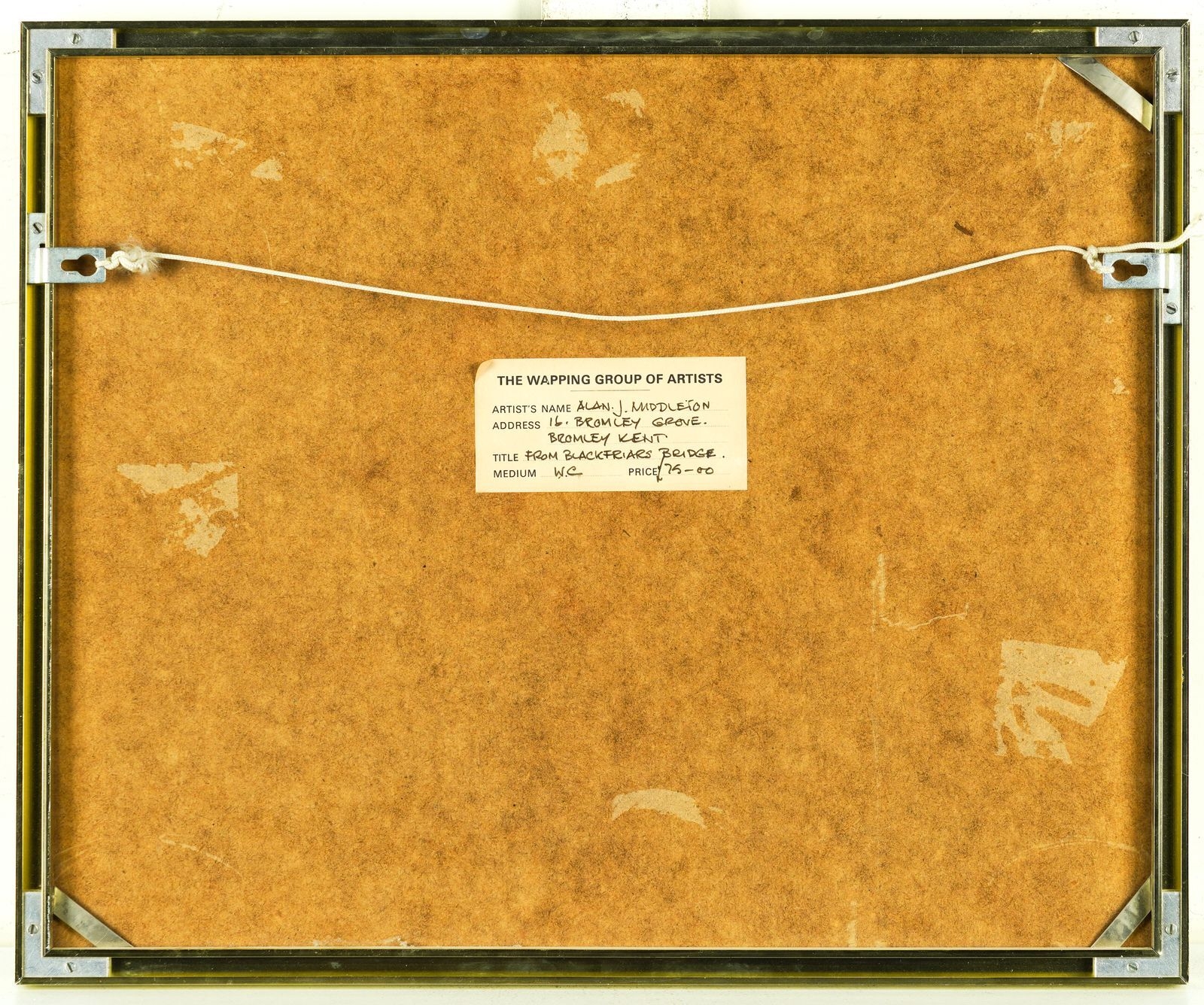 Artwork by Alan James Middleton, Tower Bridge, Made of watercolour heightened with white