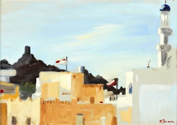 Minaret, Flags and Towers, Muscat, Oman - Arabella Dorman