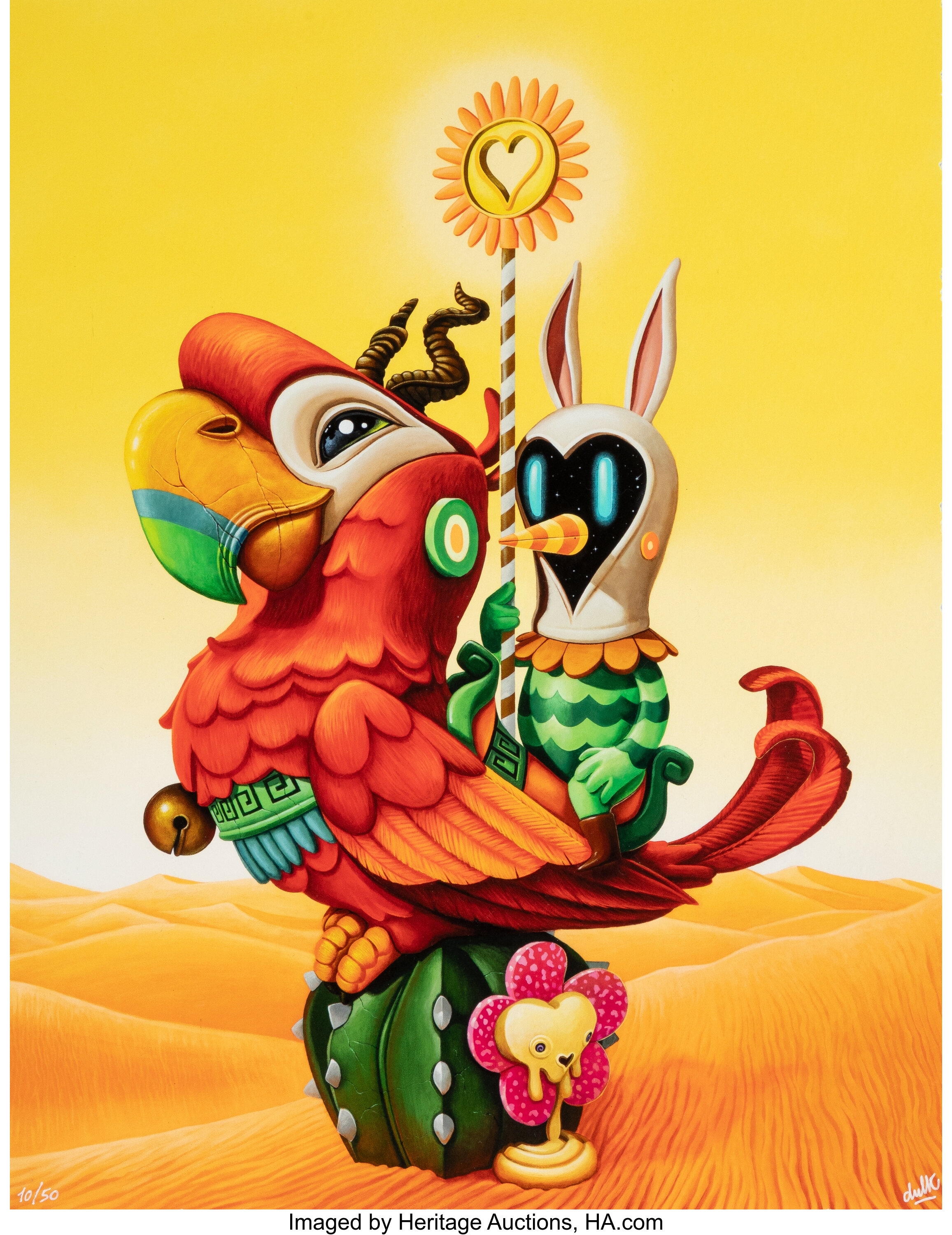 Artwork by Dulk, Soul Rider, Made of Giclée print in colors on wove paper