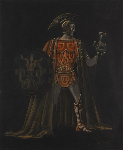 Costume Design for Roman Soldier by Loudon Sainthill