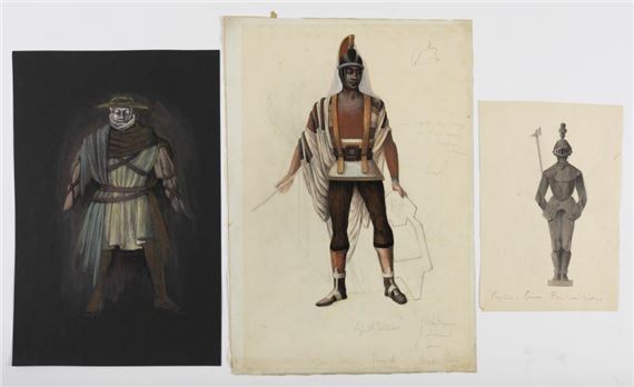 Costume Designs for Cyprian Soldier by Loudon Sainthill