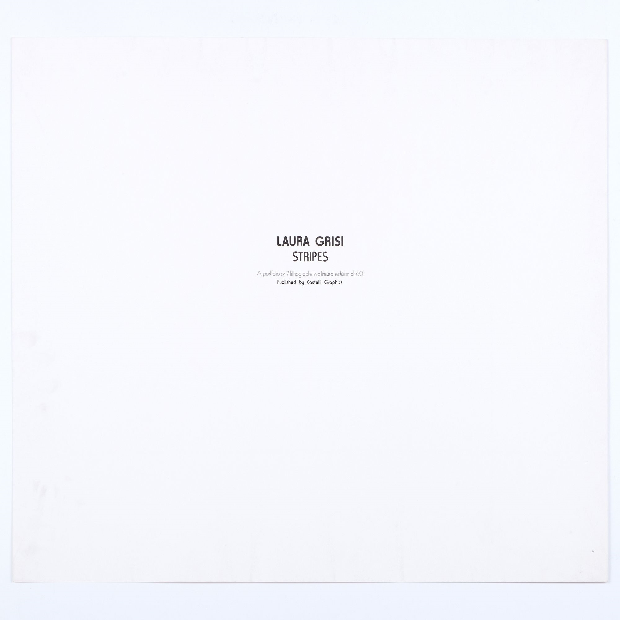 Artwork by Laura Grisi, Stripes, Made of lithographs in colors on smooth wove paper