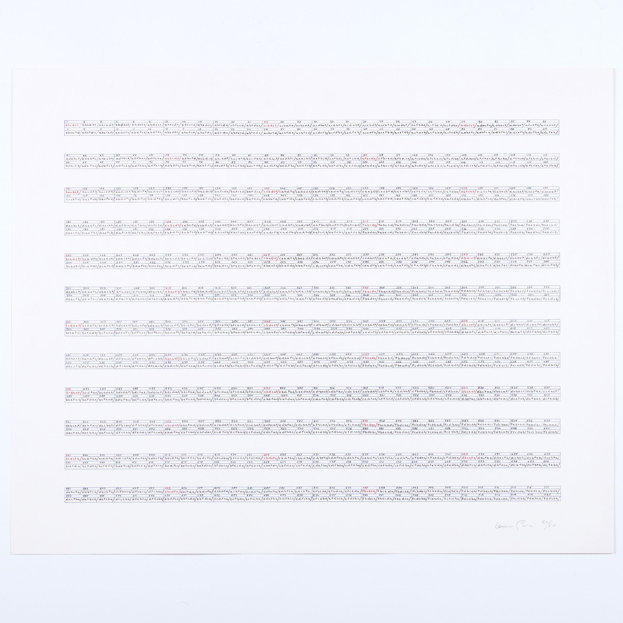 Artwork by Laura Grisi, Stripes, Made of lithographs in colors on smooth wove paper