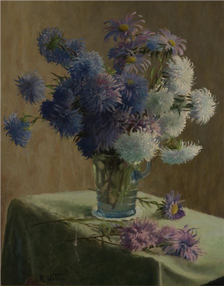 Blue and White Asters - Raoul Vatan