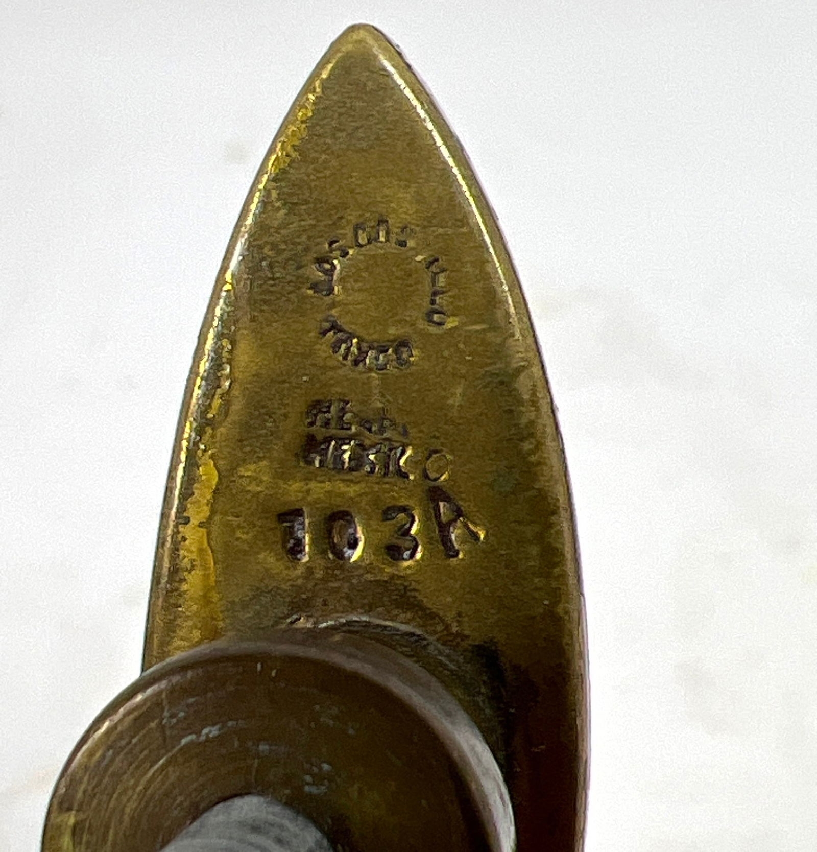 Artwork by Los Castillo, 10pc LOS CASTILLO Inlaid Brass Drawer Pulls Handles, Made of Brass