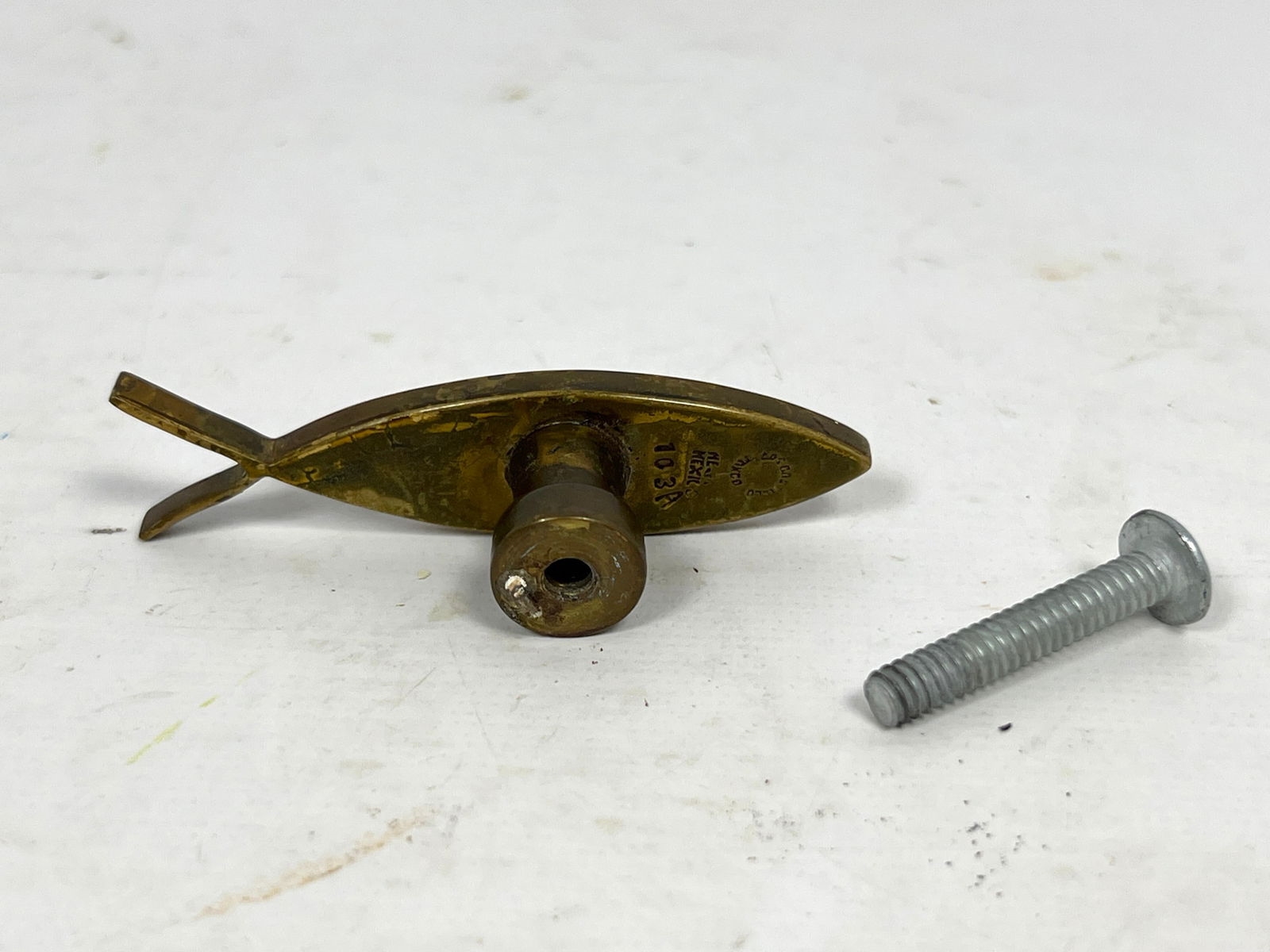 Artwork by Los Castillo, 10pc LOS CASTILLO Inlaid Brass Drawer Pulls Handles, Made of Brass