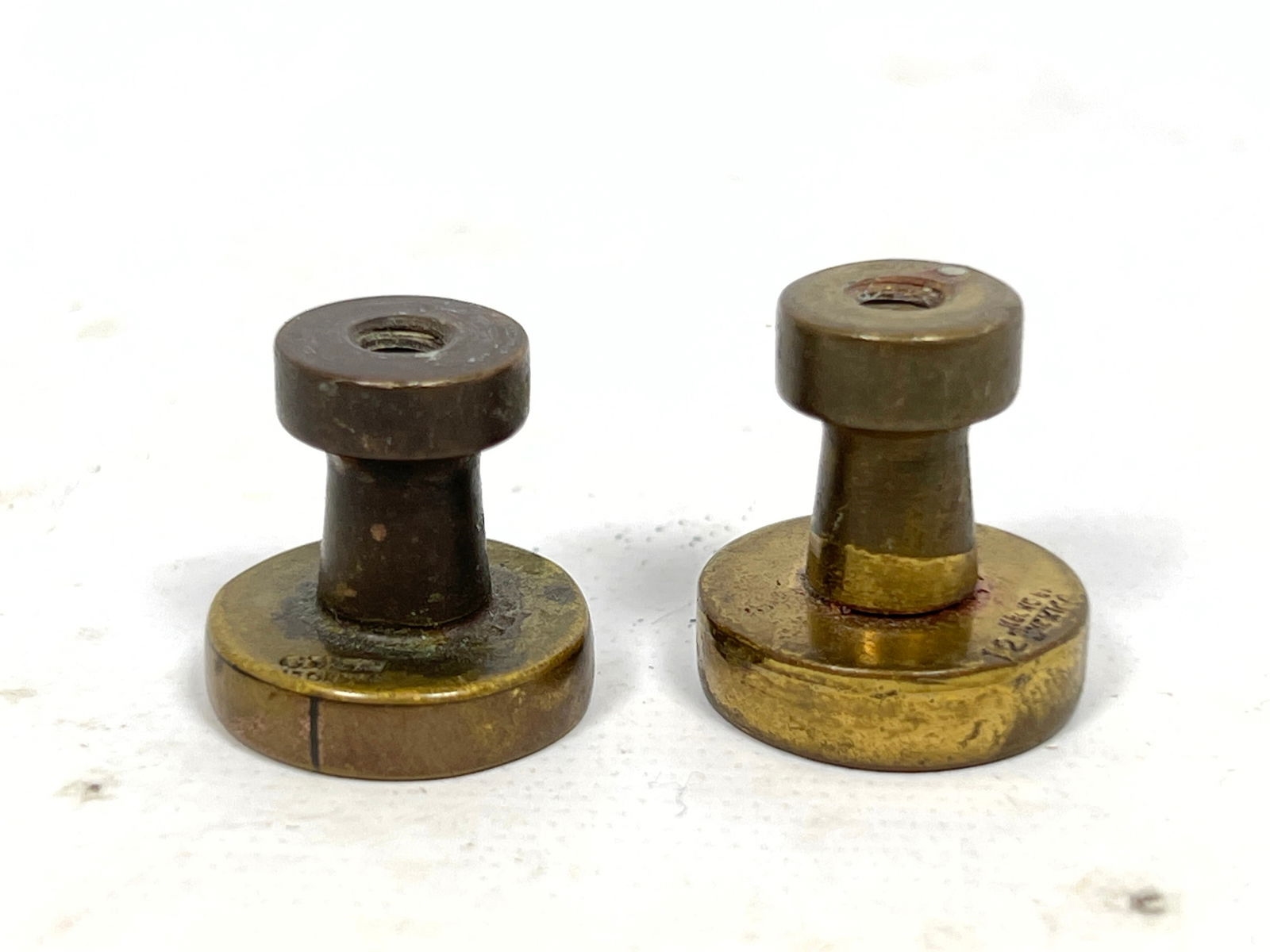 Artwork by Los Castillo, 10pc LOS CASTILLO Inlaid Brass Drawer Pulls Handles, Made of Brass