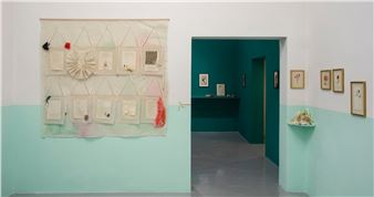 Installation view of Delia Cancela exhibition at Ruth Benzacar Galería de Arte.